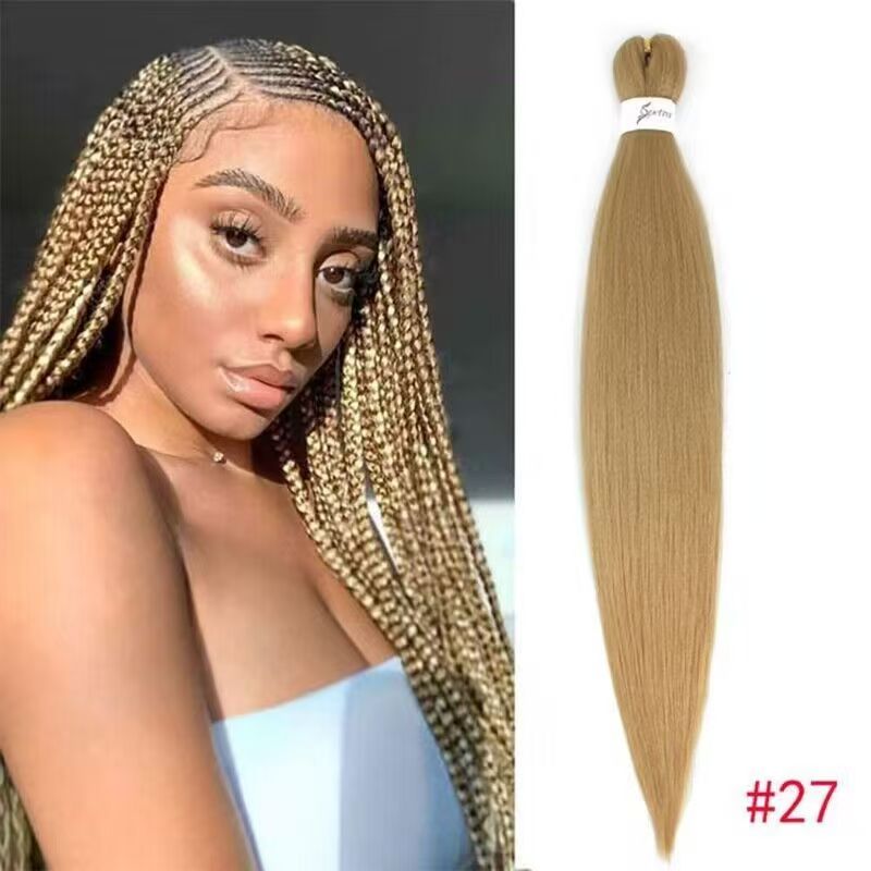 26inch Synthetic Braid Hair African Chemical Fiber Wig Low-temperature Flame-retardant EZ Braids Hair Wholesale 01 One Size