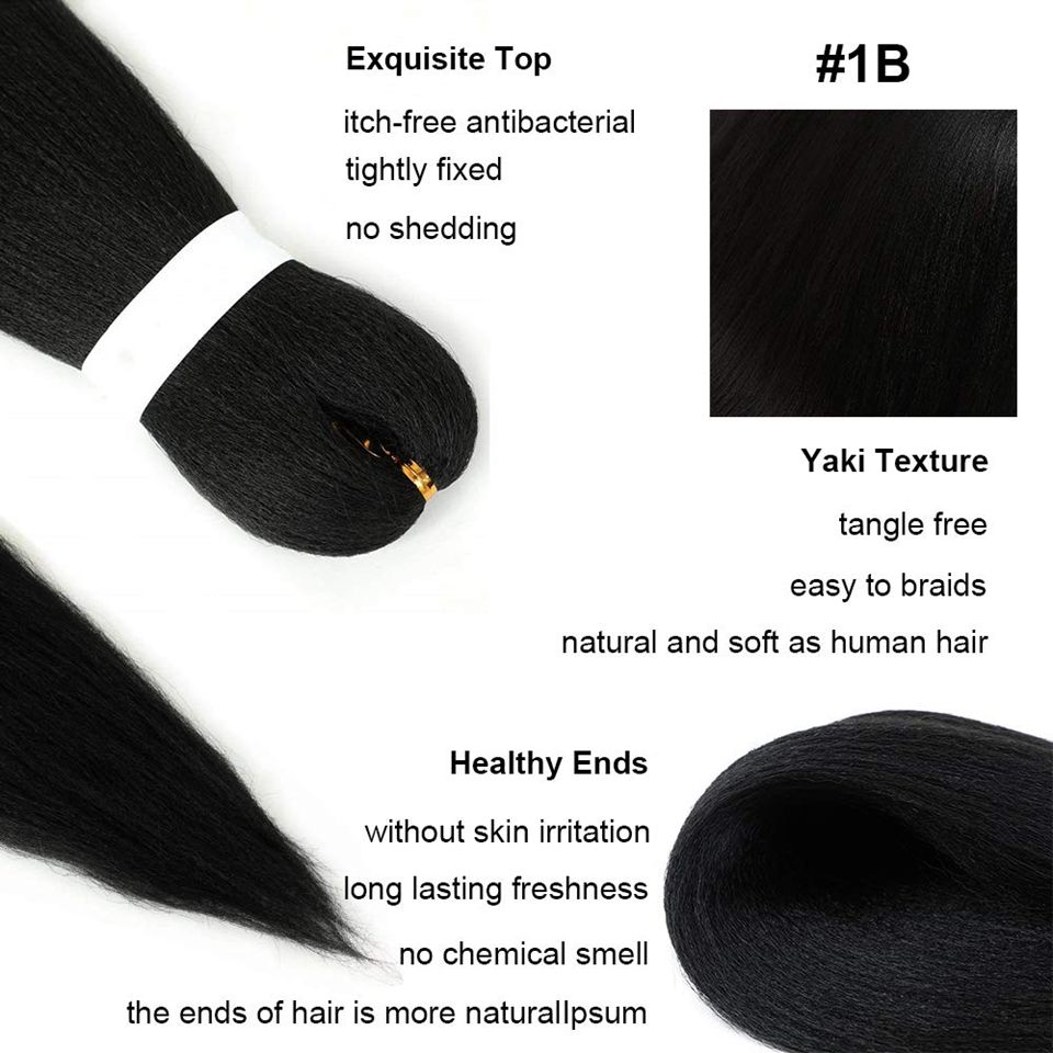 26inch Synthetic Braid Hair African Chemical Fiber Wig Low-temperature Flame-retardant EZ Braids Hair Wholesale 01 One Size