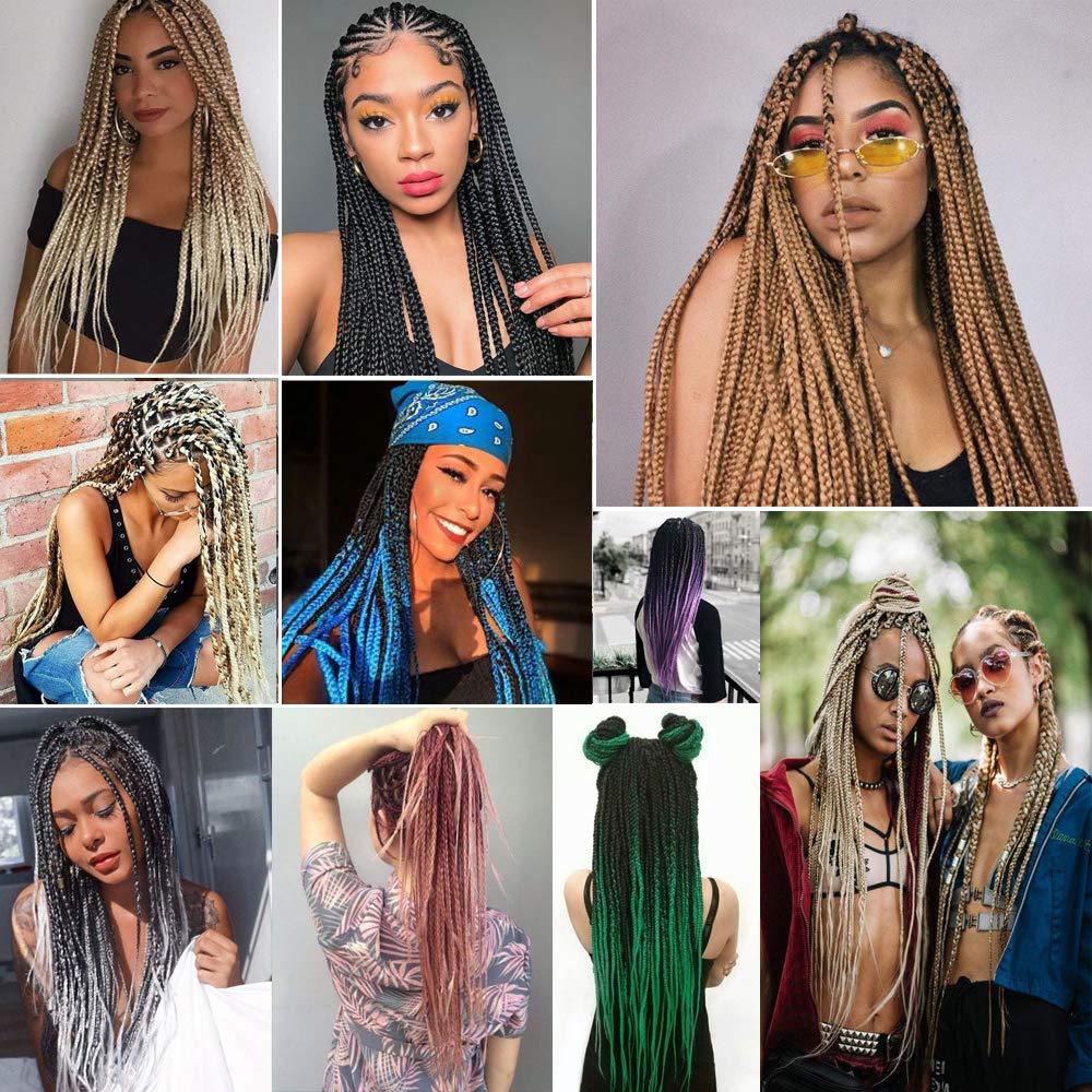 26inch Synthetic Braid Hair African Chemical Fiber Wig Low-temperature Flame-retardant EZ Braids Hair Wholesale 01 One Size