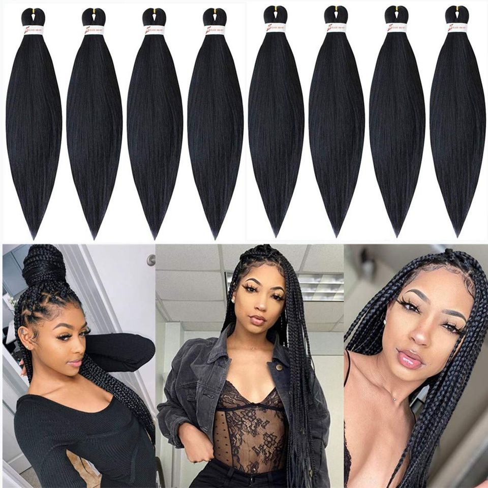 26inch Synthetic Braid Hair African Chemical Fiber Wig Low-temperature Flame-retardant EZ Braids Hair Wholesale 01 One Size