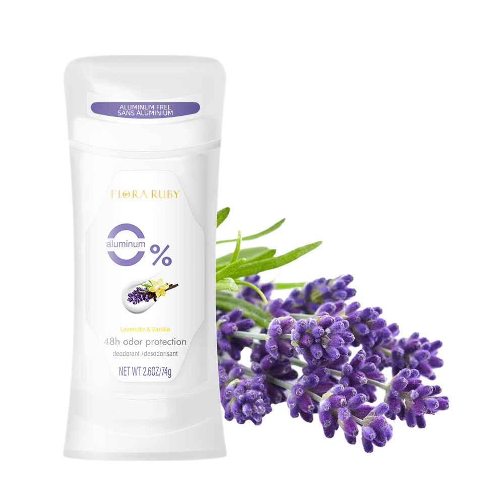 Long-lasting fragrance body cream - Underarm deodorant body stick - Portable aluminum-free refreshing body lotion lavender 74g