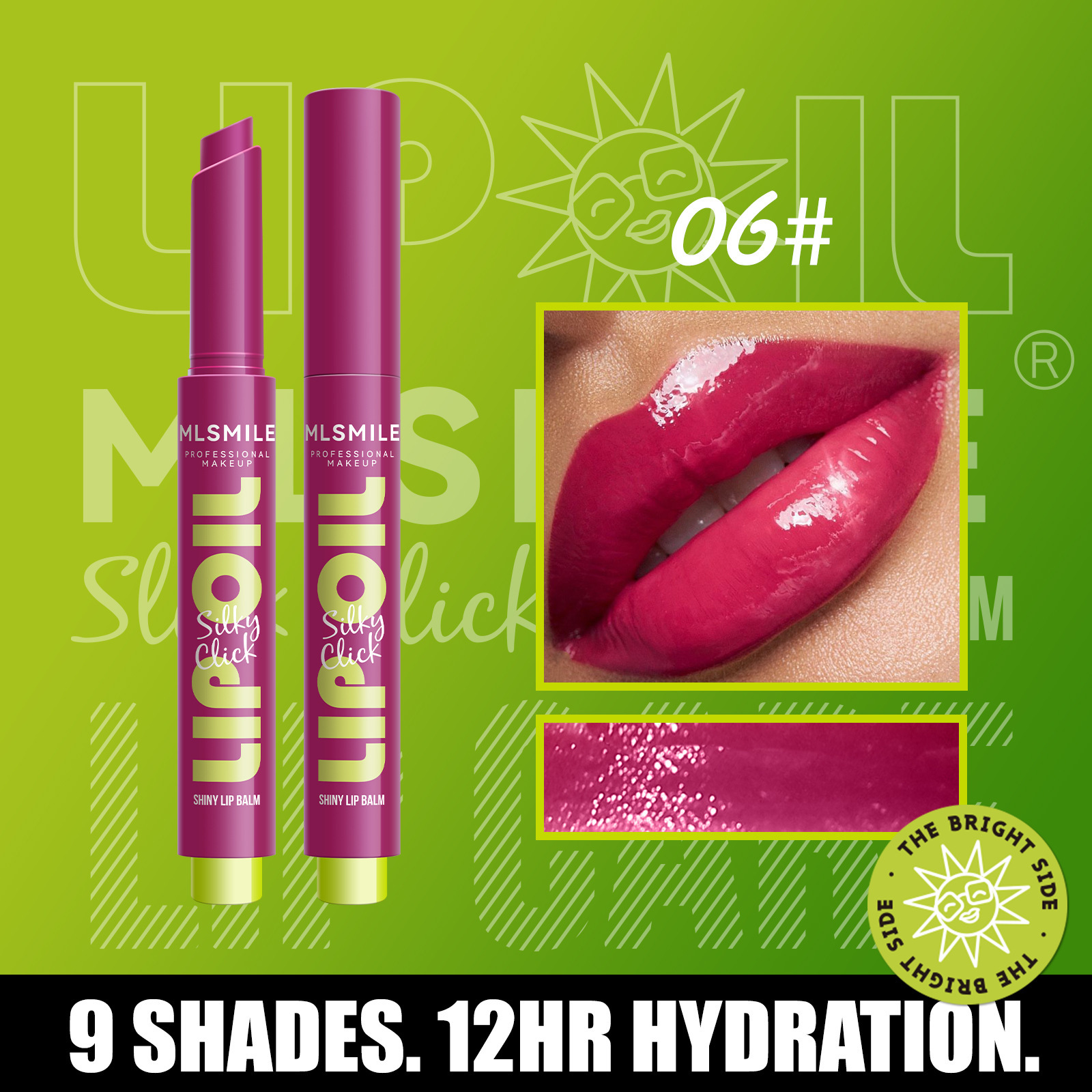 9-color press-on lipstick solid lip balm water-glow lip gloss moisturizing plump lips mirror surface lip oil 01# 2g view 9