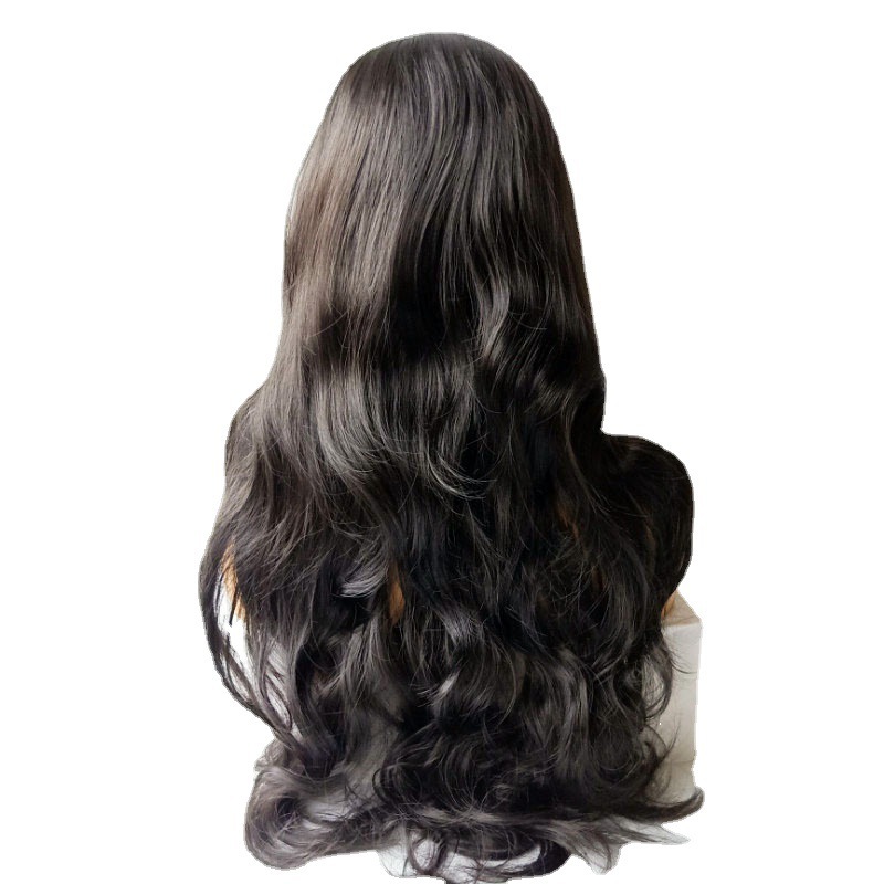 Wholesale Large Wavy Curly Hair Women's Head Covers New Arrival Synthetic High Temperature Fiber Hair for African Style Black 12 inch [分类版本2]