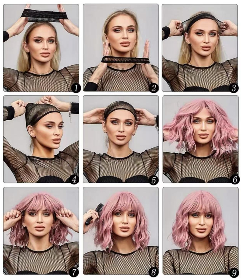 Wholesale Large Wavy Curly Hair Women's Head Covers New Arrival Synthetic High Temperature Fiber Hair for African Style Black 12 inch [分类版本2]