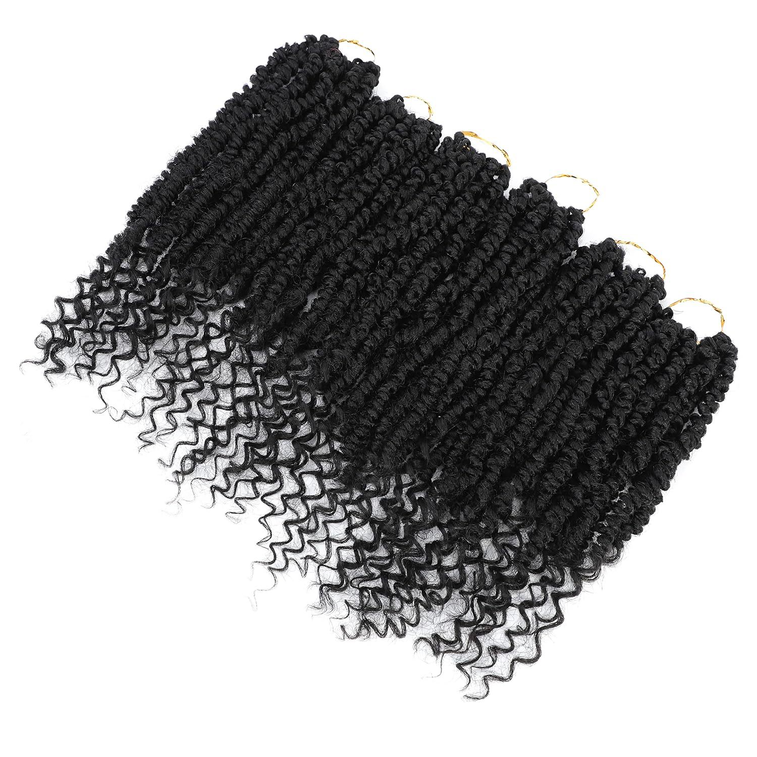 Graduated Color Passion  TwistChemical Fiber Dreadlocks Queen Ghana Locs Goddess Gypsy Hair African Braids Crochet Wig 1 B 8 inch [分类版本3]