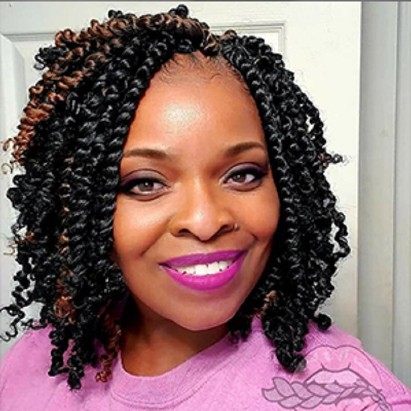 Synthetic hair wig with two braids and dirty braids dirty braids 10 inches butterfly Locs hook needle hair 1 10 inch
