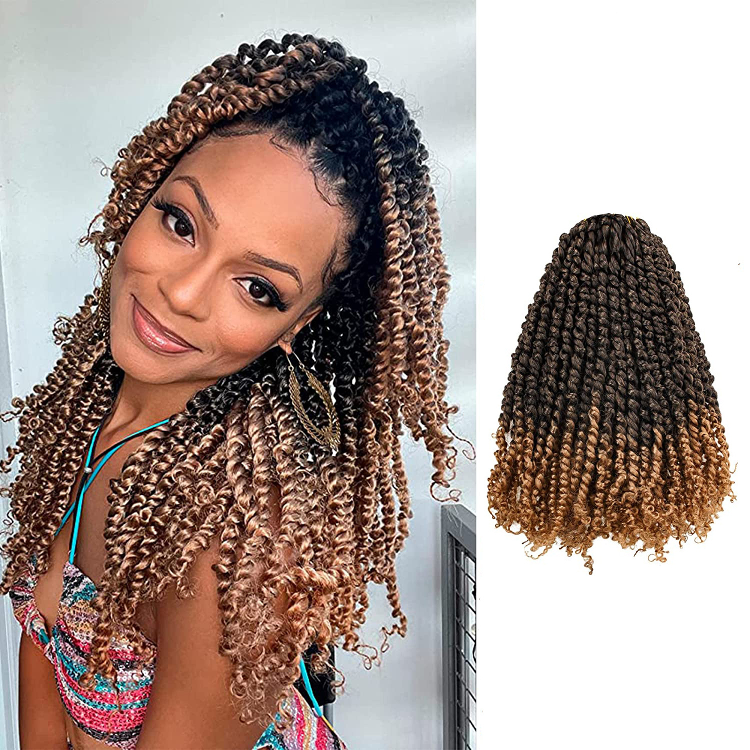 Synthetic hair wig with two braids and dirty braids dirty braids 10 inches butterfly Locs hook needle hair 1 10 inch