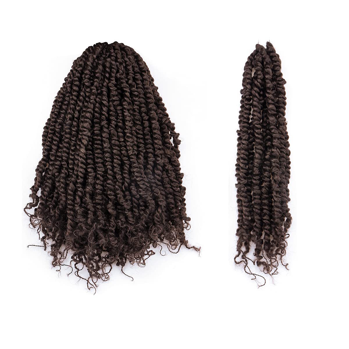 Synthetic hair wig with two braids and dirty braids dirty braids 10 inches butterfly Locs hook needle hair 1 10 inch [分类版本3]