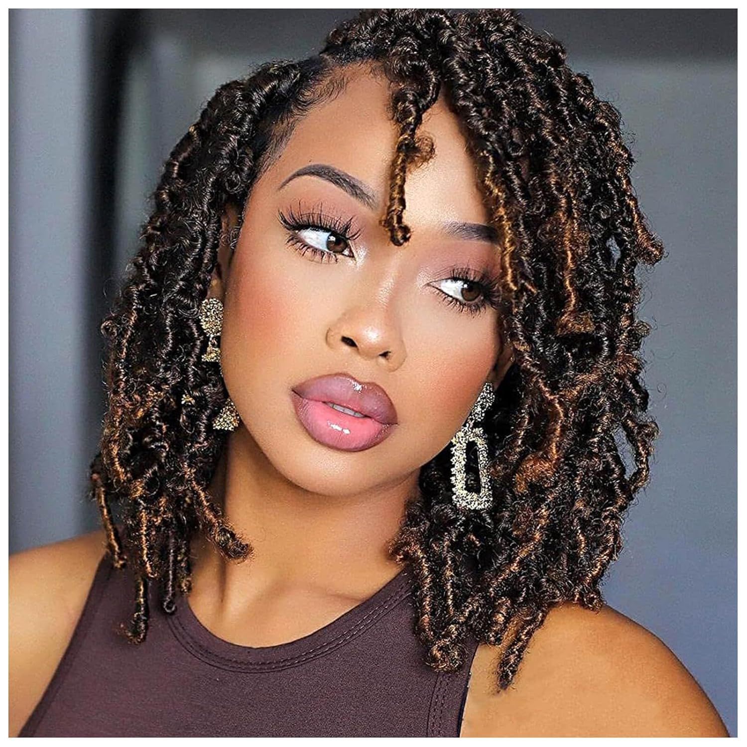 Butterfly Locs Soft Locs Crochet Braids Handmade Prelooped Pretwisted Hair Extension Hair Tresses 1 B 14 inch