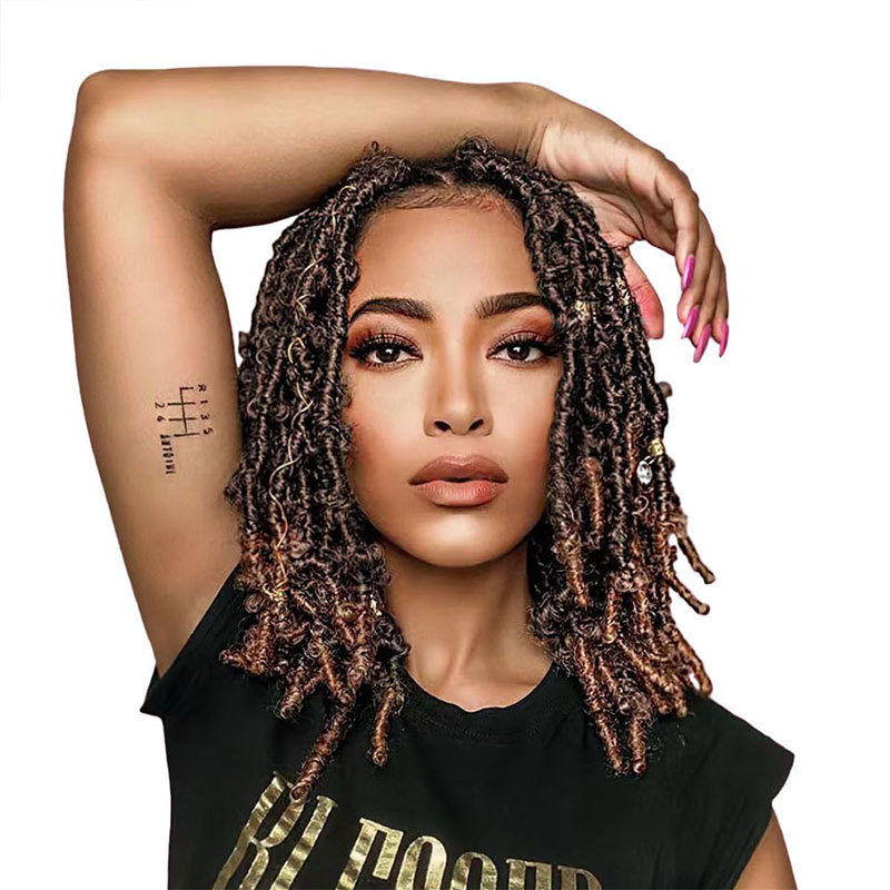 Butterfly Locs Soft Locs Crochet Braids Handmade Prelooped Pretwisted Hair Extension Hair Tresses 1 B 14 inch [