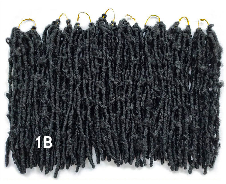 Butterfly Locs Soft Locs Crochet Braids Handmade Prelooped Pretwisted Hair Extension Hair Tresses 1 B 14 inch [