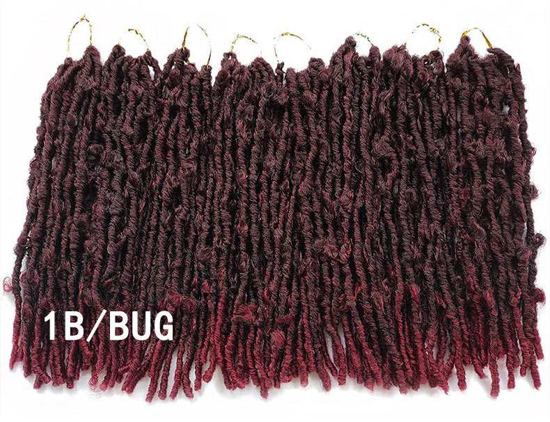Butterfly Locs Soft Locs Crochet Braids Handmade Prelooped Pretwisted Hair Extension Hair Tresses 1 B 14 inch [