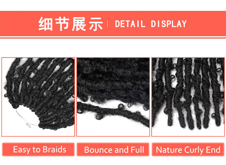 Butterfly Locs Soft Locs Crochet Braids Handmade Prelooped Pretwisted Hair Extension Hair Tresses 1 B 14 inch