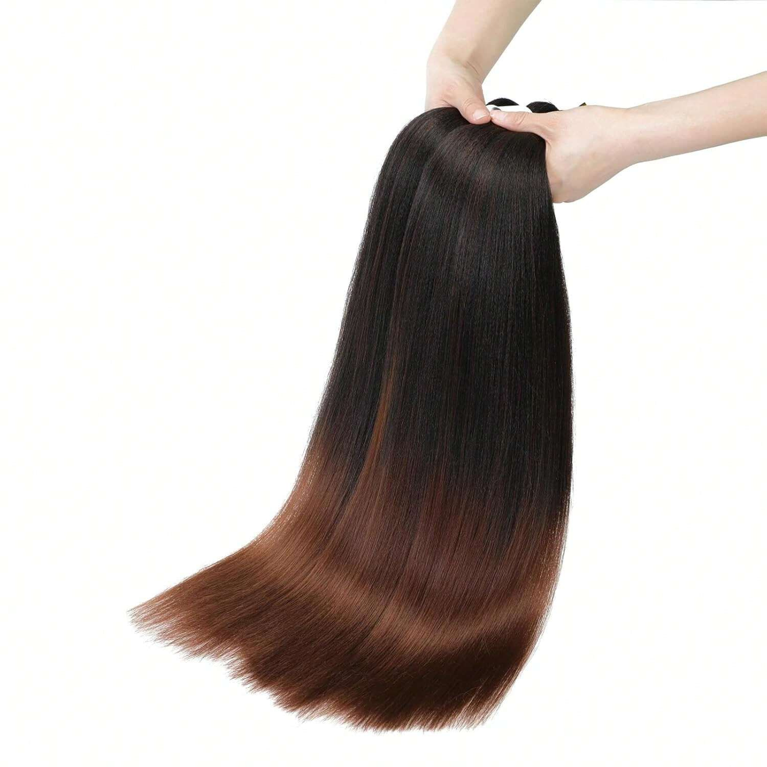 Wholesale Pre-Stretched Braiding Hair Ombre Color Synthetic Extensions EZ Pre-Stretched Braiding Layered End Easy Braids Single 1B 16 inch