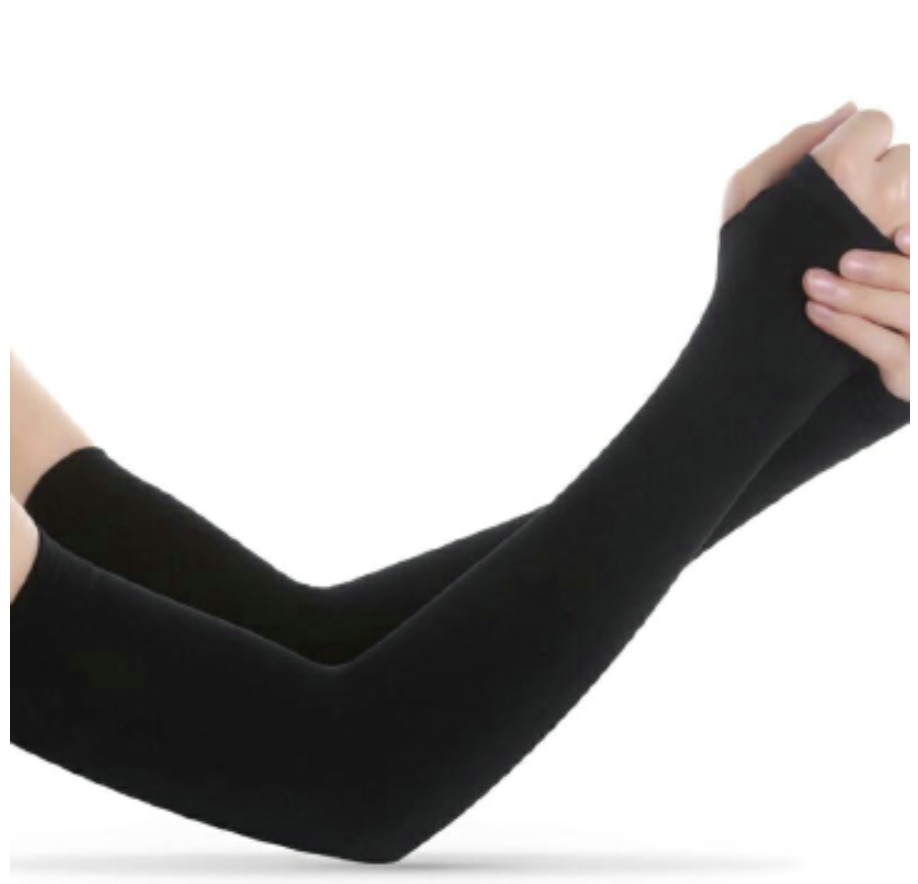 UV Sun Protection Arm Sleeves Cooling Sleeves For Outdoor Sports Basketball Warmers Cuffs Arm Covers Skin Care Gloves Blue One size