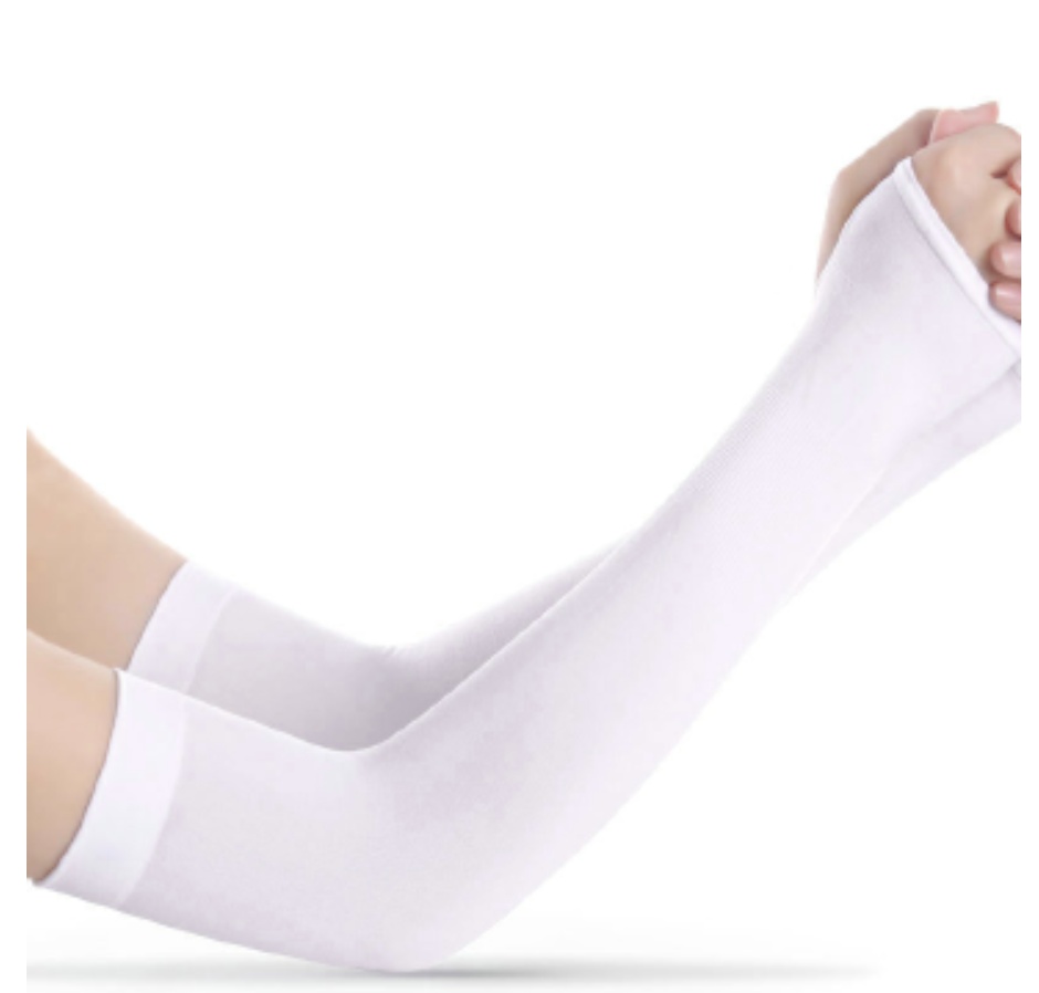 UV Sun Protection Arm Sleeves Cooling Sleeves For Outdoor Sports Basketball Warmers Cuffs Arm Covers Skin Care Gloves Blue One size