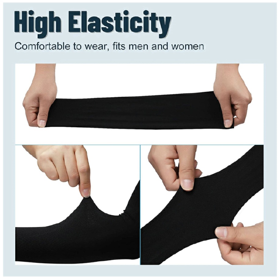 UV Sun Protection Arm Sleeves Cooling Sleeves For Outdoor Sports Basketball Warmers Cuffs Arm Covers Skin Care Gloves Blue One size