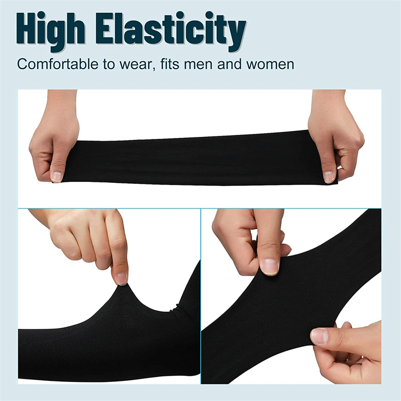 UV Sun Protection Arm Sleeves Cooling Sleeves For Outdoor Sports Basketball Warmers Cuffs Arm Covers Skin Care Gloves Blue One size