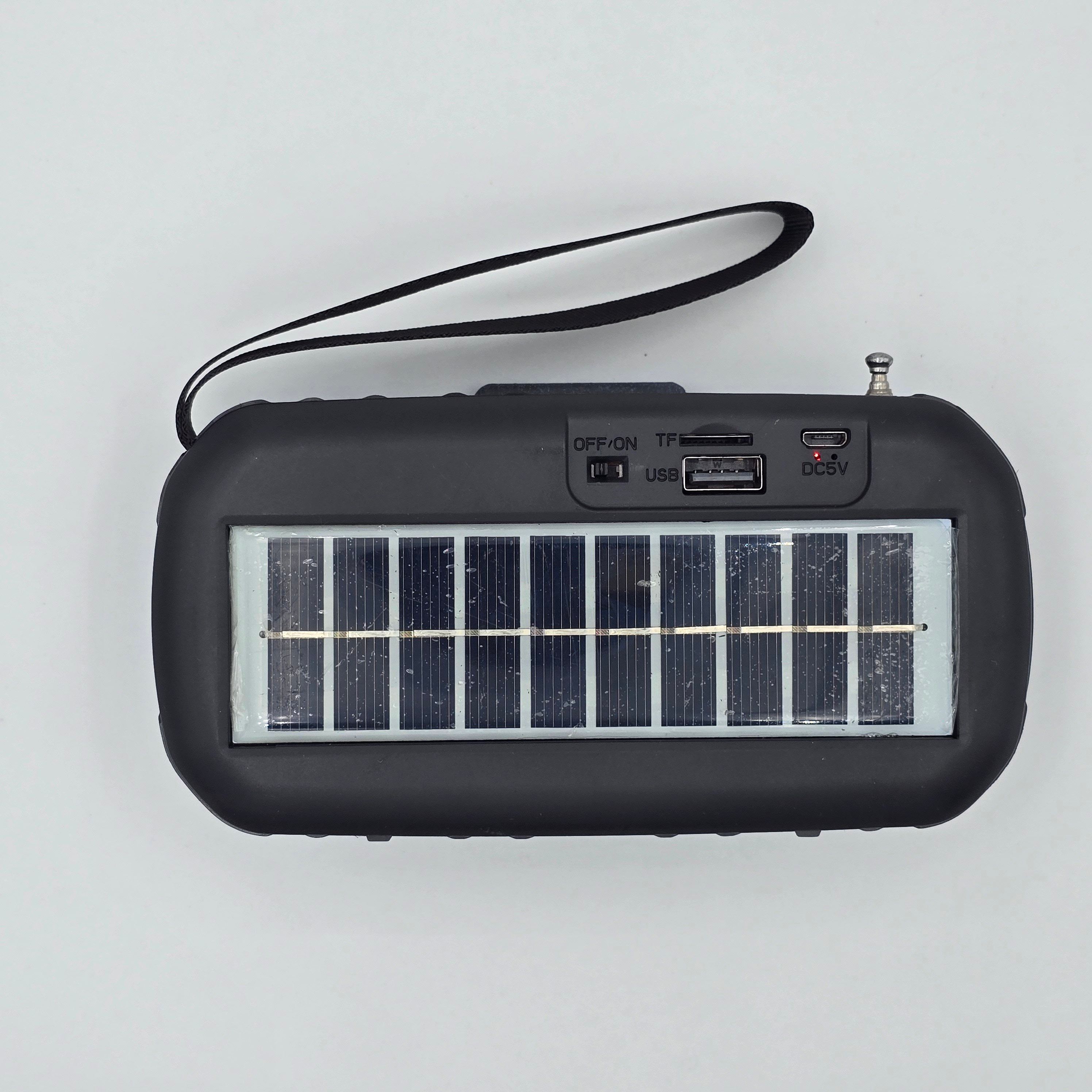 SG-R56 Solar Charge Flashlight Wireless Speaker Bluetooth Speaker Sound Box  Bass Subwoofer FM Radio AUX TF USB Spotlight Solar Panel Charging