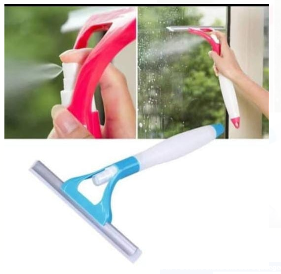 3-in-1 Double-Sided Shower Squeegee with Water Sprayer, Window & Glass Cleaner