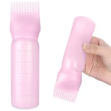 Hair Dye Oil Bottle with Root Comb Applicator