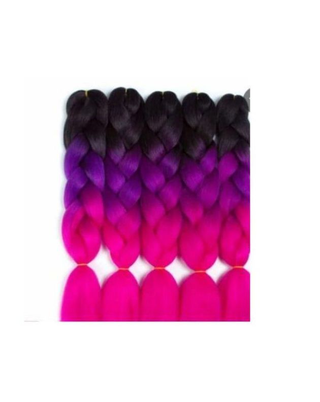 5pc Jumbo Crochet Braiding Ombre Color Synthetic Hair Extensions