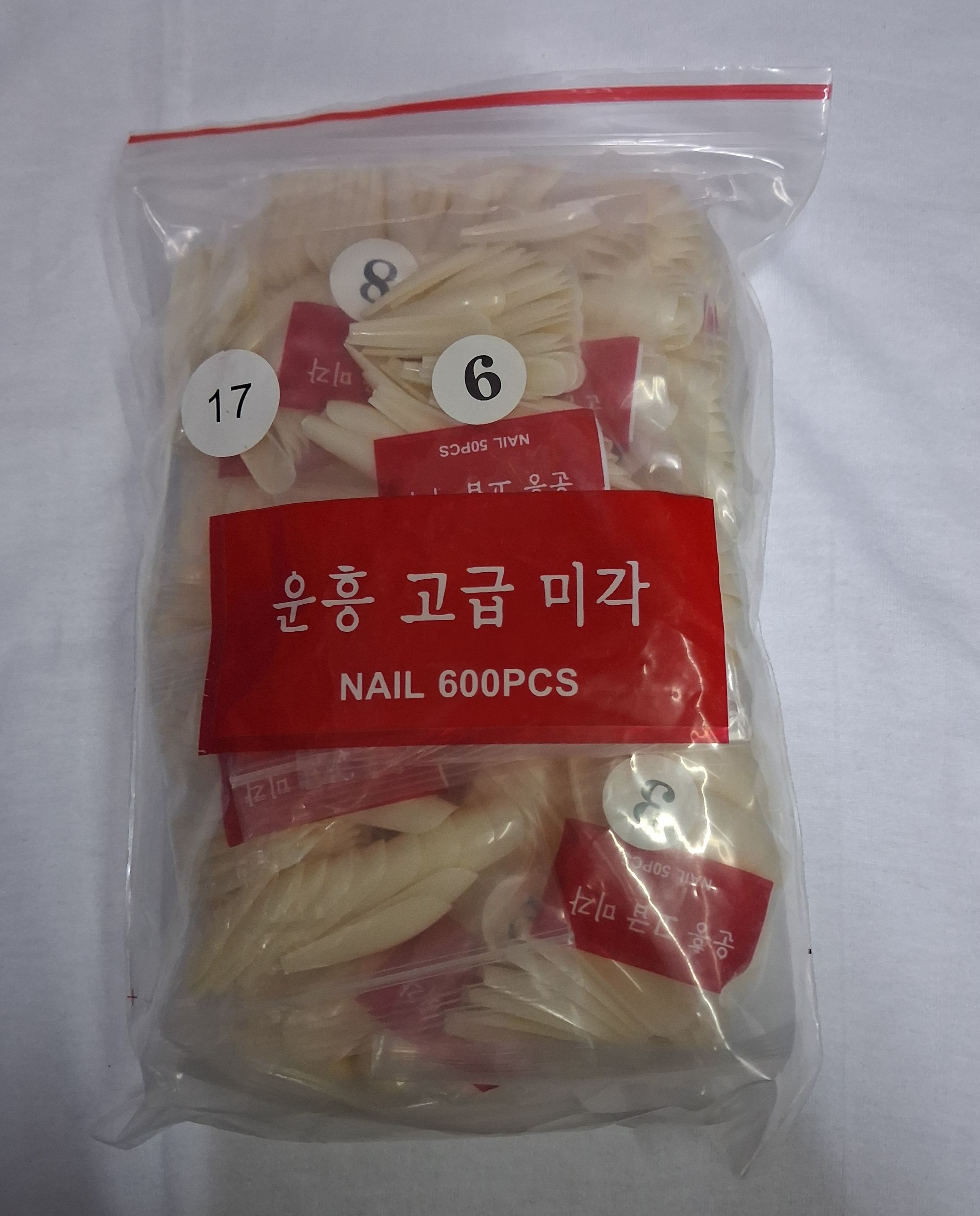Nail Pro NO. 17 NAIL STICKONS  STICK ON NAILS 600PCS FULL COVER TIPS
