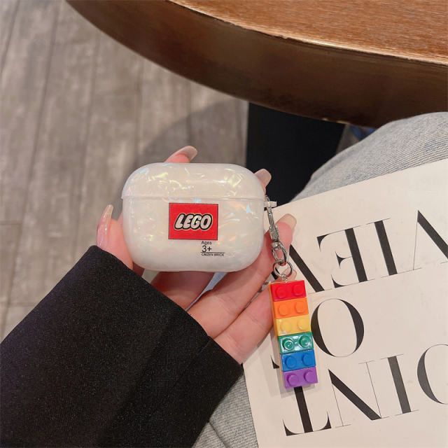 LEGO Shell Grain Earphone Case for Apple Airpods 3 Cute Headphone Cover for airpods pro 1 2 Luxury Cases 999 orders Free Shipping