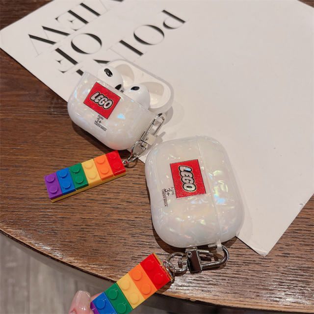 LEGO Shell Grain Earphone Case for Apple Airpods 3 Cute Headphone Cover for airpods pro 1 2 Luxury Cases 999 orders Free Shipping
