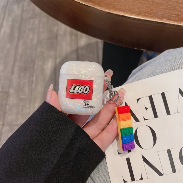 LEGO Shell Grain Earphone Case for Apple Airpods 3 Cute Headphone Cover for airpods pro 1 2 Luxury Cases 999 orders Free Shipping