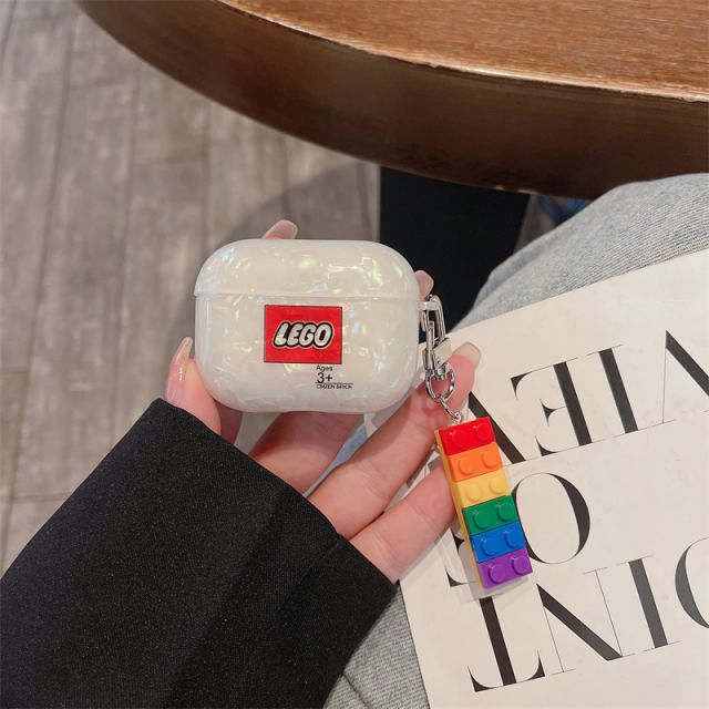 LEGO Shell Grain Earphone Case for Apple Airpods 3 Cute Headphone Cover for airpods pro 1 2 Luxury Cases 999 orders Free Shipping