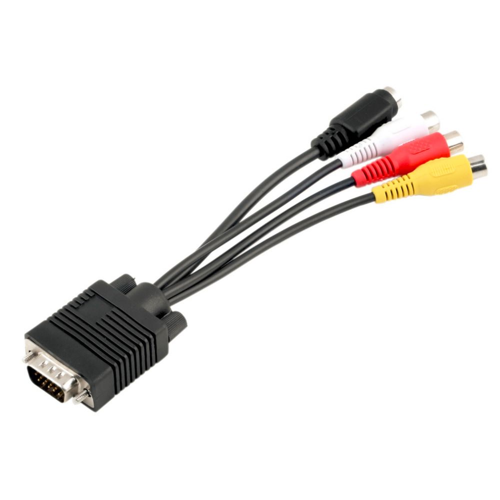hdmi to vga VGA SVGA to S-VIDEO 3 RCA Female Converter Cable VGA to Video TV Out S-Video AV Adapter without hdmi splitter