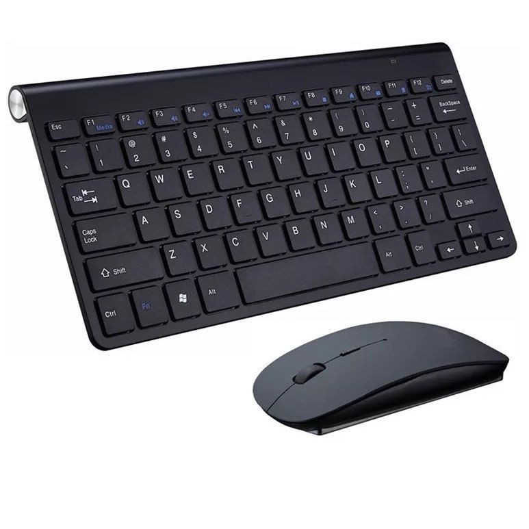 Wireless Keyboard Portable 2.4GHz Mini Keyboard with Mouse Black one size