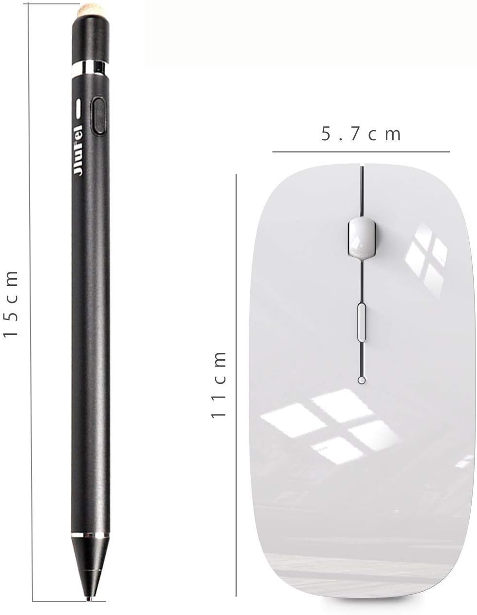 Bluetooth Mouse,Rechargeable Wireless Mouse for MacBook Pro/MacBook Air/Laptop/PC/Mac/iPad pro/Computer,Bluetooth 5.2 + 3.0 +2.4G USB Receiver black Bluetooth 5.2 dual-mode rechargeable sil