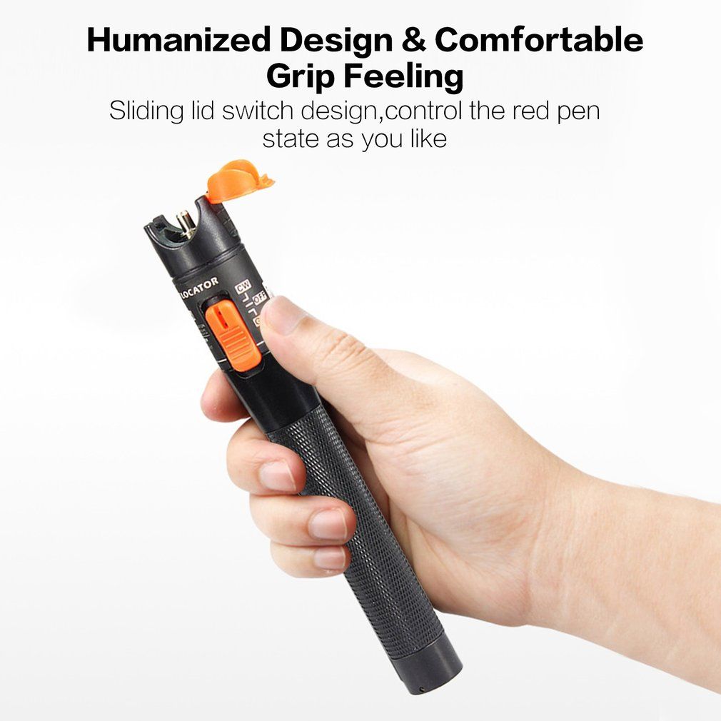 10MW 10KM Visual Fault Locator Fiber Optic Cable Tester Test Equipment Red Light Pen,Optical Fiber Test Pen,Clear Pen