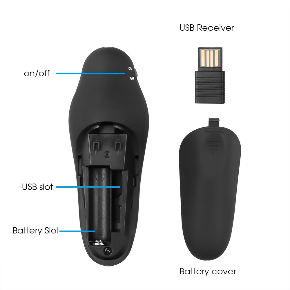 kebidu 2.4G Wireless Red Laser Presenter Pointers Pen Pointers Remote Control USB RF Remote Control PPT Powerpoint Presentation