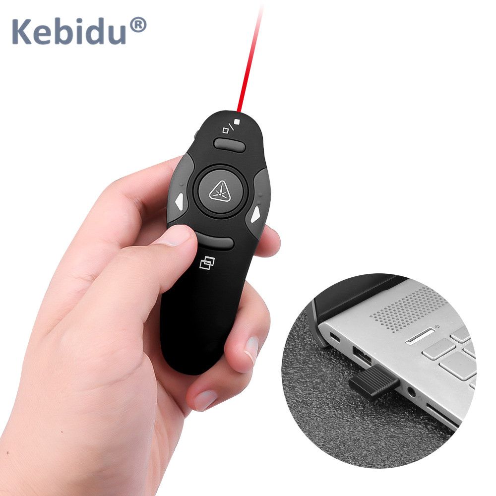 kebidu 2.4G Wireless Red Laser Presenter Pointers Pen Pointers Remote Control USB RF Remote Control PPT Powerpoint Presentation