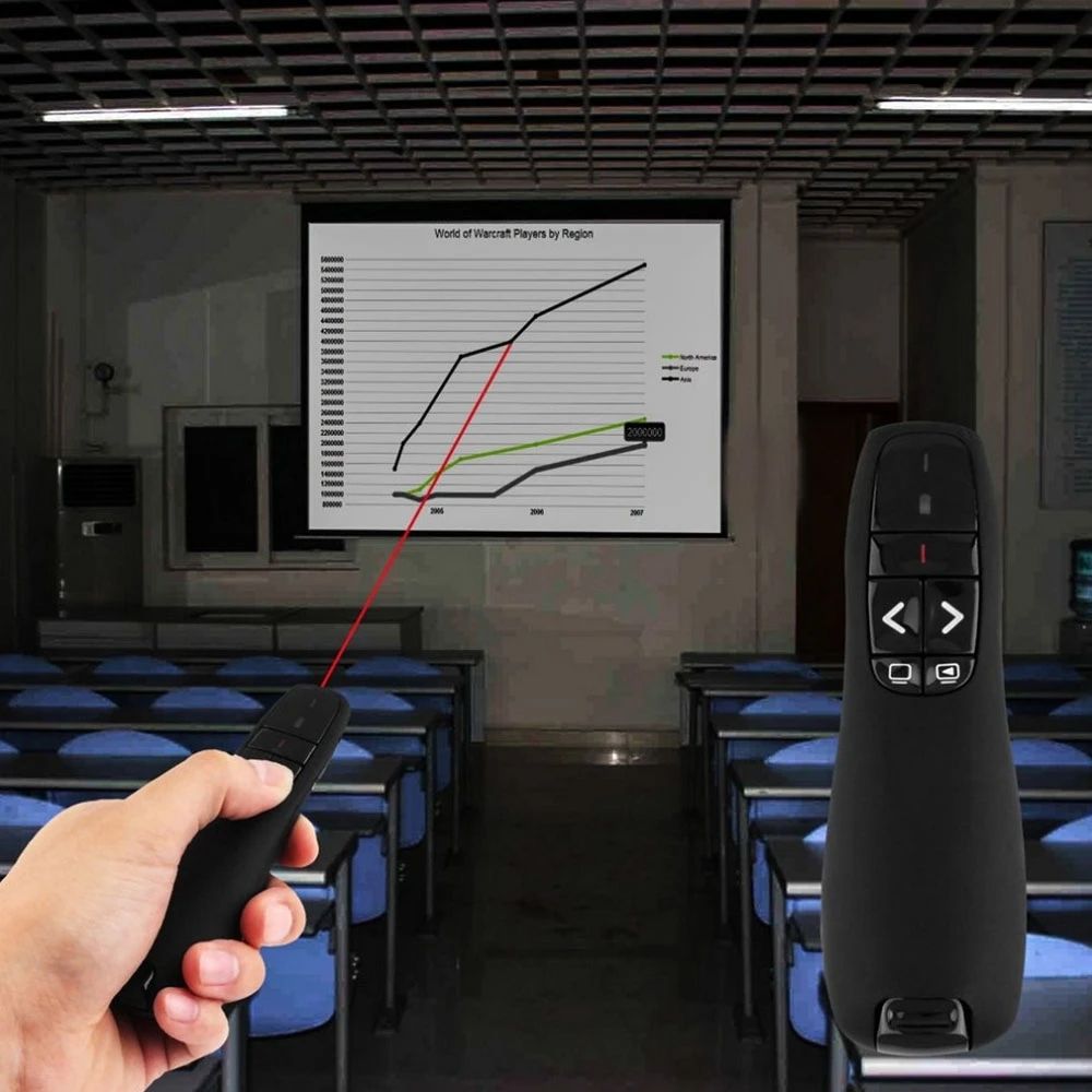2.4GHz Wireless USB Powerpoint Presentation PPT Flip Pen Pointer Clicker Presenter with Red Light Remote Control for Teacher