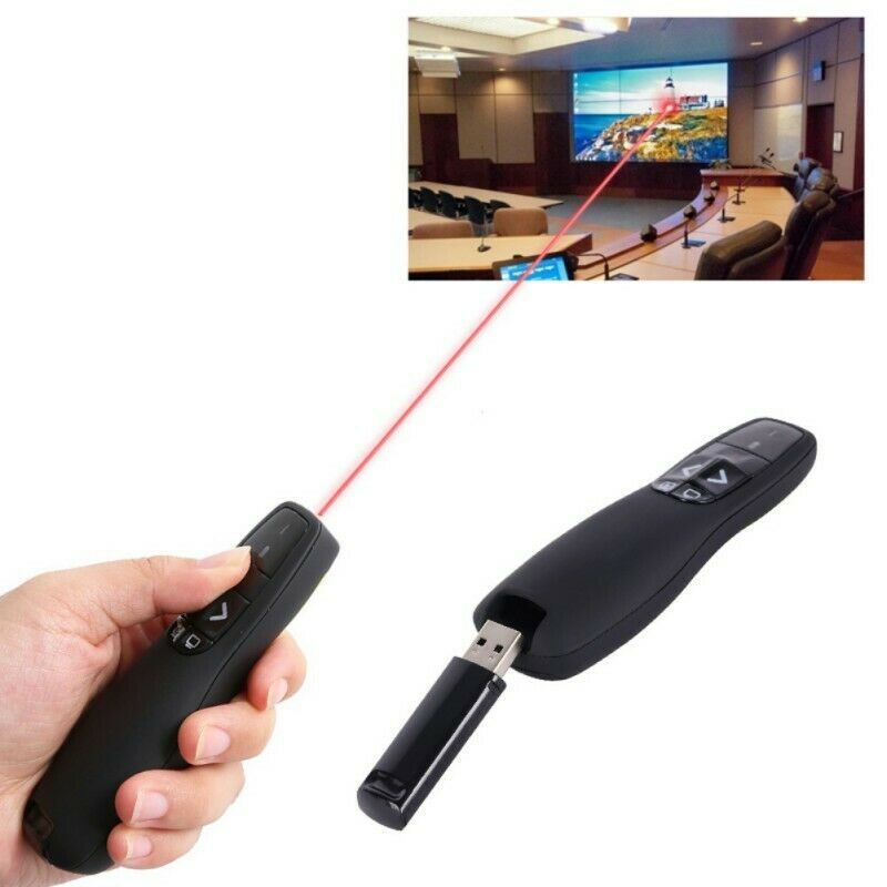 Wireless Presenter Red Light Laser Pointer Pen PPT Presentation 2.4G RF Remote Control Page USB Flip Powerpoint Clicker Receiver