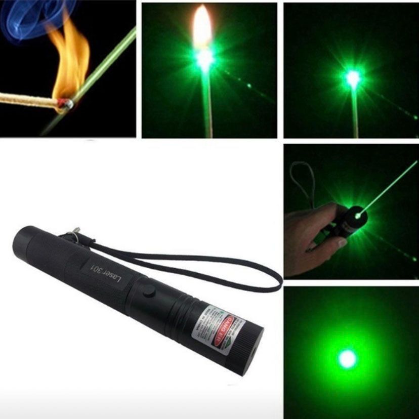 32nm 5mw Green Laser Sight 301 Pointer High Powerful Adjustable Focus Lazer Red Lasers Pen Burning Match (no Battery)