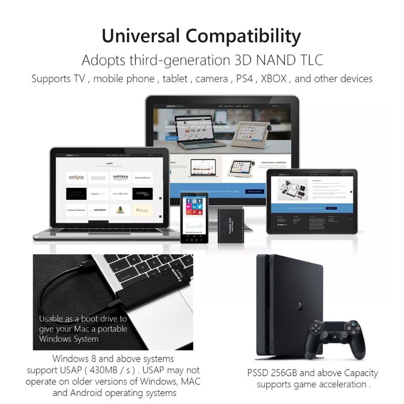 High Speed Mobile External SSD 8TB 4TB 2TB 1TB 500GB 2.5" Portable External Hard Drive Disk USB 3.0 SSD For Desktop Laptop