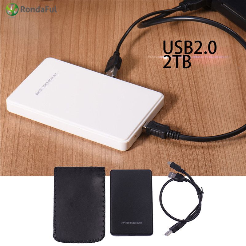 2 Colors USB 2.0 HDD Hard Drive 2.5 inch SATA box 2TB External Enclosure Mobile Disk Box for Cases laptop hard drivec Hard Disk