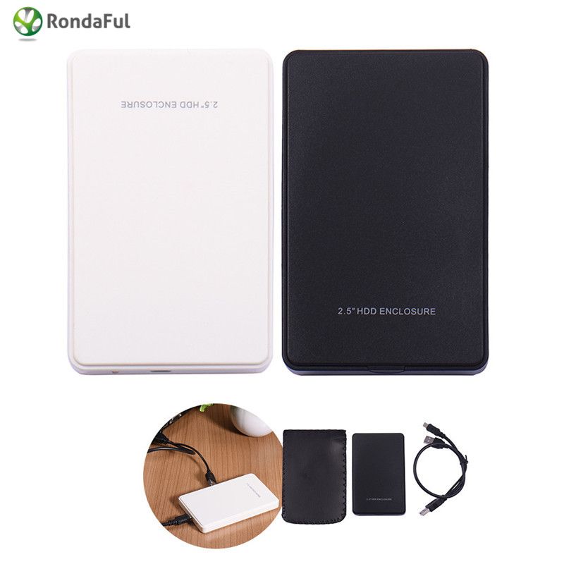 2 Colors USB 2.0 HDD Hard Drive 2.5 inch SATA box 2TB External Enclosure Mobile Disk Box for Cases laptop hard drivec Hard Disk