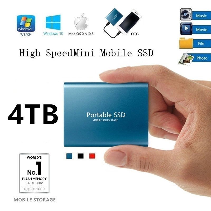 Original High Speed 4TB SSD External Hard Drive SSD TYPE-C Mobile External Solid State Drives for Laptops desktop