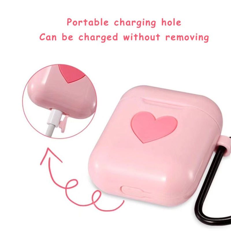 Cute Bluetooth Wireless Earphone Case For Apple AirPods TPU Silicone Charging Headphones Cases for Airpods Protective Cover Pink no