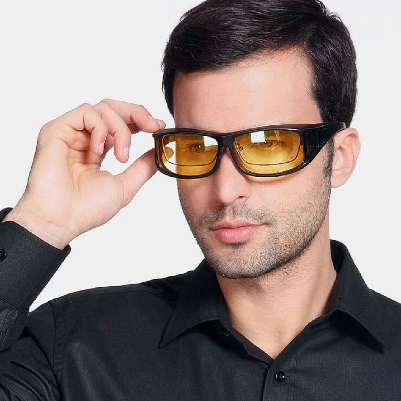 Unisex Night Driving Polarized Glasses – Anti-Glare Yellow Lens for Night Vision Yellow Lens 15 x 4.6 x 3cm
