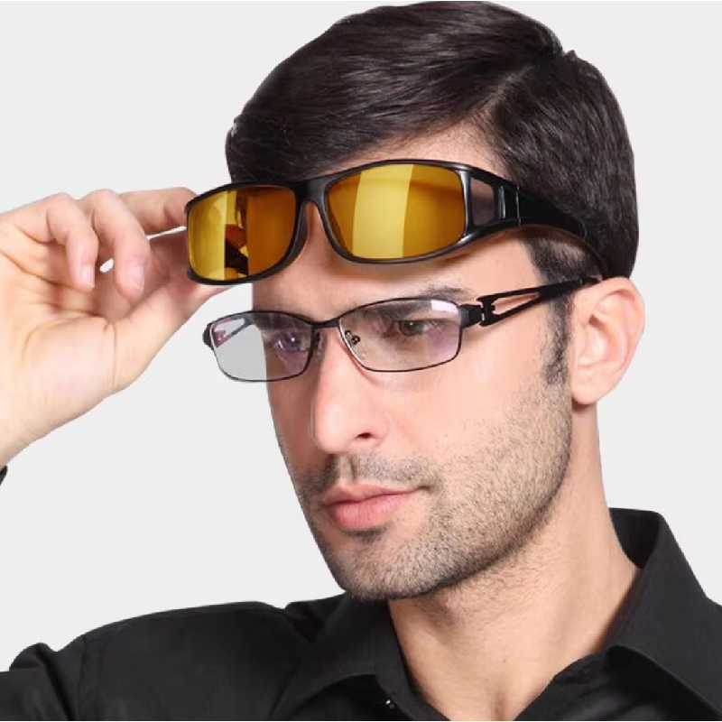 Unisex Night Driving Polarized Glasses – Anti-Glare Yellow Lens for Night Vision Yellow Lens 15 x 4.6 x 3cm