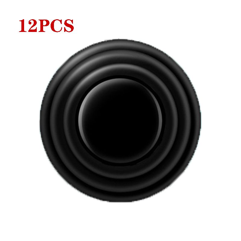 12Pcs Car Door Shockproof Pad Silent Gasket Shock-absorbing Stickers Car Trunk Sound Insulation Pad Thickening Cushion Stickers 12pcs with logo glow one size