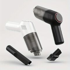 Portable Mini Handheld Vacuum Cleaner Cordless 9000PA Suction Rechargeable Battery For Car Black Wireless