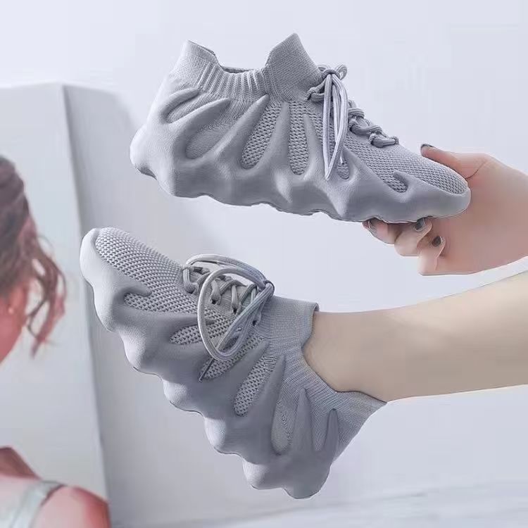 Octopus Women's Shoes Spring New Versatile Mesh Breathable Fly Woven Casual Sports Dad Shoes Trend Versatile